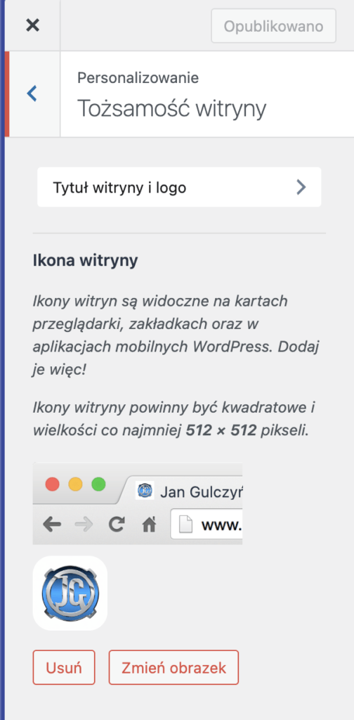 jak ustawić ikonę strony WordPress favicon