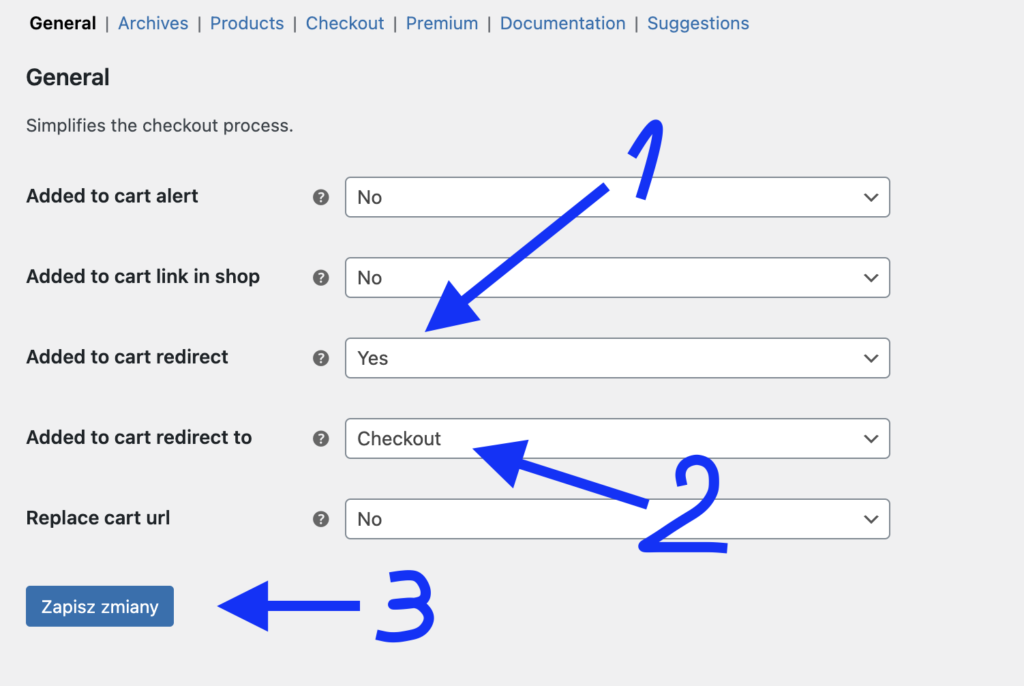 instrukcja - natychmiastowe przekierowanie do kasy po kliknięciu dodaj do koszyka w WooCommerce 