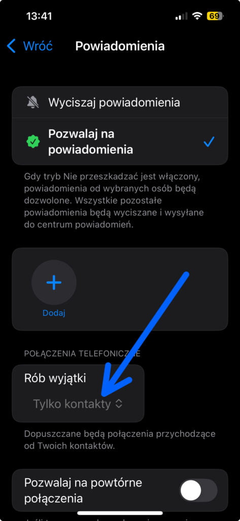 blokowanie połączeń od nieznanych kontaktów iphone