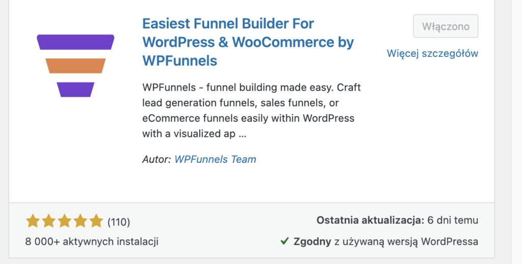 wtyczka wp funnels do tworzenai tuneli sprzedażowych woocommerce