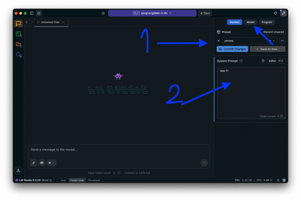 Jak zainstalować lokalny LLM – krok po kroku 5 LM studio interfejs aplikacji do zarządzania lokalnymi modelami AI