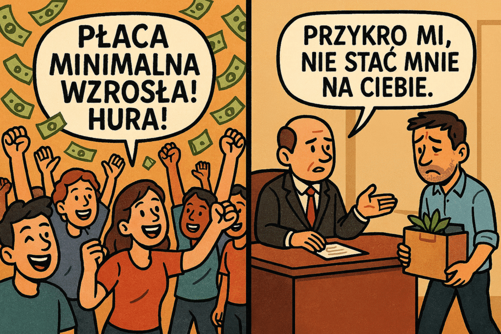 "Ekonomia w Jednej Lekcji" – Streszczenie, Przykłady i Moje Przemyślenia 3 ekonomiczne konsekwencje wzrostu płacy minimalnej - pozorna radość, zwolnienia